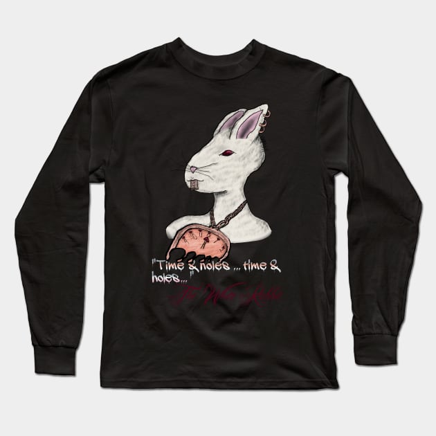 (Ali in Wundaland)The White Rabbit Long Sleeve T-Shirt by LEclectiqueNoir